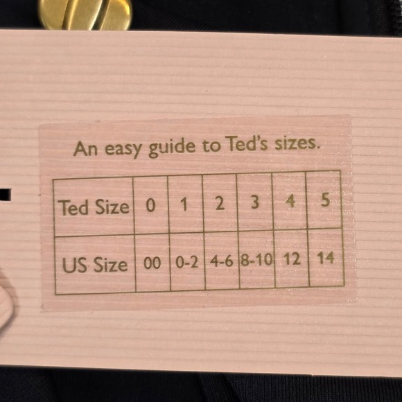 Ted Baker Womens 2 (4-6 US) Astrrid Long Sleeve Asymmetric Jersey Dress Navy NWT - Picture 8 of 13